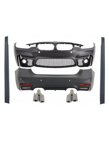 Corredo per BMW 3 serie F30 (11-19) EVO II M3 CS Design con scarico Quad M-Power