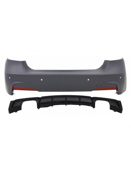 Paraurti posteriore con doppio diffusore di uscita e sistemi di scarico per BMW 3 serie F30 (11-up) Performance Design