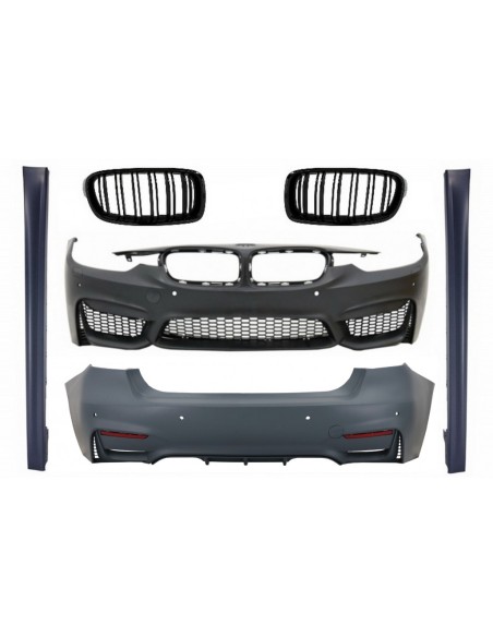 Kit per BMW 3 serie F30 (11-15) F30 LCI (16-up) con griglie centrali doppia striscia M3 Design sportivo