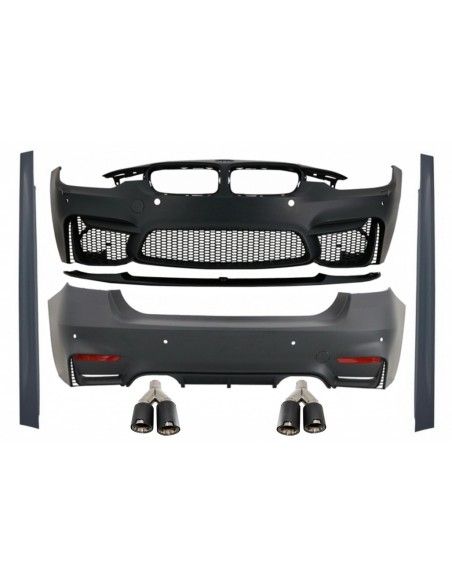 Kit con Dual Twin scarico per BMW F30 (11-19) EVO II M3 CS stile con out nebbia lampade
