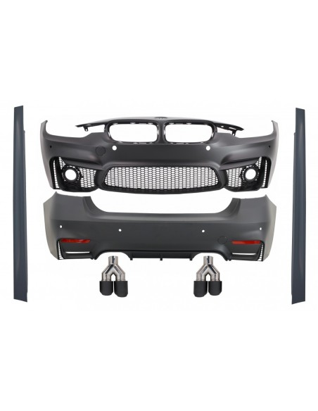 Corredo per BMW 3 serie F30 (11-19) EVO II M3 CS Design w/ fibra di carbonio scarico Suggerimenti