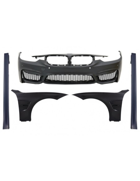 Paraurti anteriore w/ parafanghi anteriori e gonne laterali per BMW 3 serie F30 F31 Non LCI e LCI (11-18) M3 Sport EVO Design