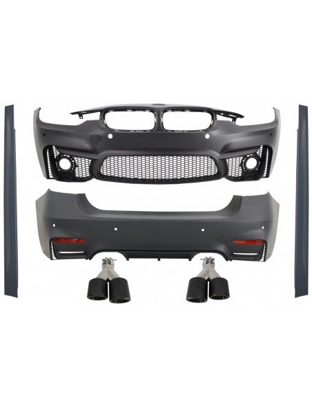 Corredo per BMW 3 serie F30 (11-19) w/ scarico fibra di carbonio EVO II M3 CS Design