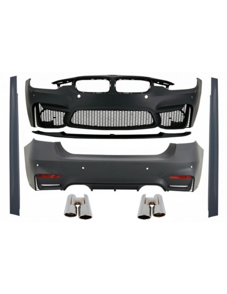 Kit Completo Cromato Scarico EVO II M3 CS Style senza Nebbia Lampade per BMW F30 (11-19)