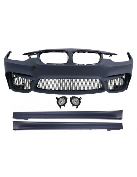 Paraurti Anteriore con Fendinebbia e Laterali Gonne M3 Design per BMW 3 Serie F30 F31 (11-up)