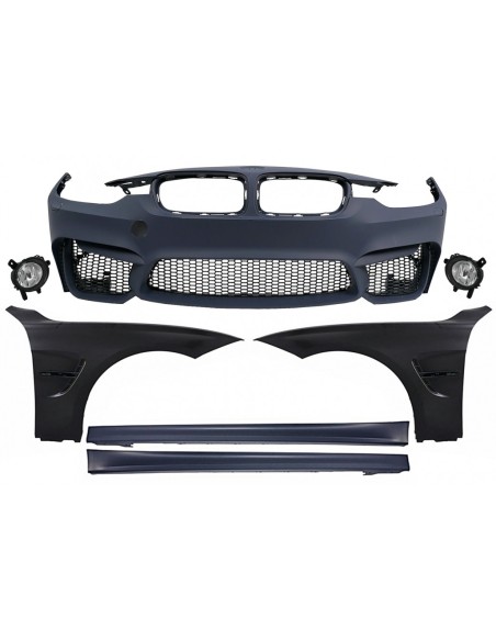 Corredo Paraurti con Parafanghi Anteriori e Laterali Gonne M3 Design per BMW 3 Serie F30 F31 (11-up)