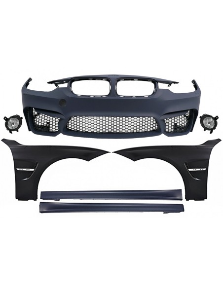 Corredo Paraurti con Parafanghi Anteriori e Laterali Gonne M3 Design per BMW 3 Serie F30 F31 (11-up)