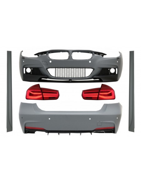 Corredo Completo per BMW 3 Serie F30 (11-19) con Luci Posteriori LED Rosse con Luce Girevole Sequenziale Design LCI