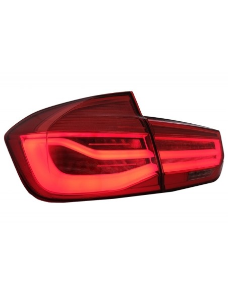 Fanali posteriori e indicatori specchio di progettazione LCI LED per BMW 3 serie F30 (11-19) con luce di svolta sequenziale.