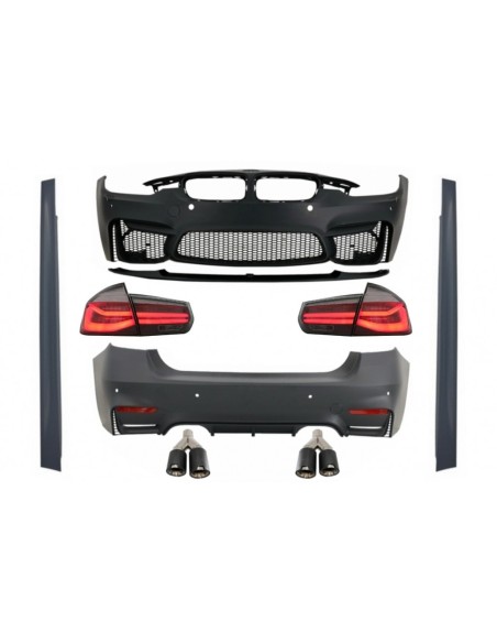 Kit Dual Twin scarico per BMW 3 serie F30 (11-19) e LED luci posteriori sequenziale di svolta EVO CS.