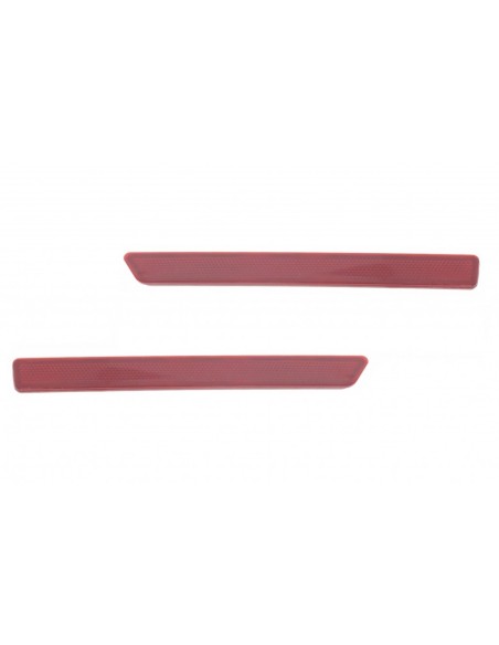 Set riflettori rossi per BMW 3 serie F30 (11-19) Solo Design EVO, paraurti posteriore.