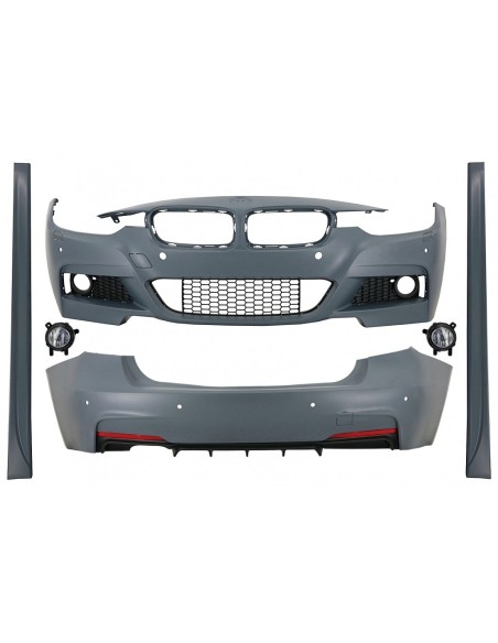 Proiettori completi del corredo con fendinebbia per BMW 3 serie F30 (11-19) Design M-Technik.