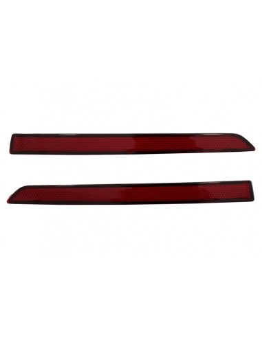 Riflettori rossi per BMW 3 serie F30 (11-19) Solo Design M3 Sport, paraurti posteriore.