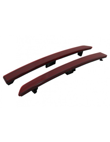 Riflettori rossi per BMW 3 serie F30 (11-19) Solo Design M3 Sport, paraurti posteriore.