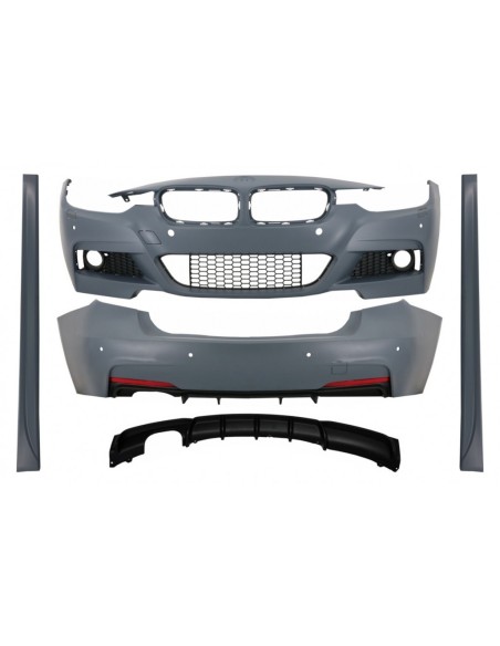 Kit completo con diffusore uscita sinistra per BMW 3 serie F30 (11-19).