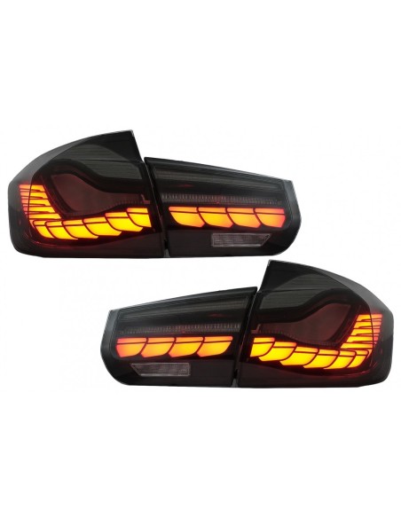 Fanali posteriori OLED in design M4 per BMW Serie 3 F30 Pre LCI & LCI (11-19) F35 F80 con fumo rosso e luce di svolta