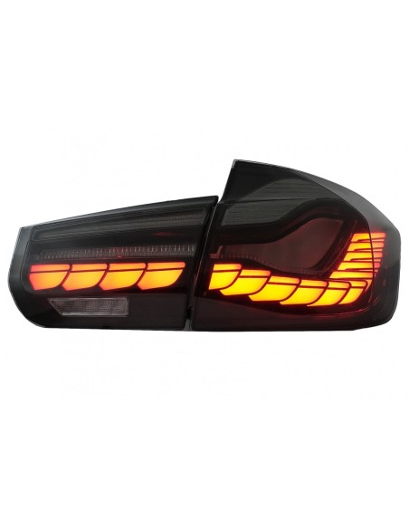 Fanali posteriori OLED in design M4 per BMW Serie 3 F30 Pre LCI & LCI (11-19) F35 F80 con fumo rosso e luce di svolta