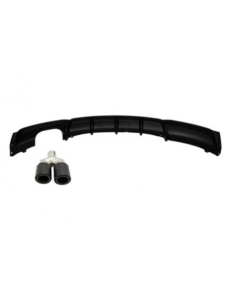 Paraurti posteriore Spoiler Valance diffusore con punta opaca del silenziatore di scarico in fibra di carbonio per BMW 3 Serie