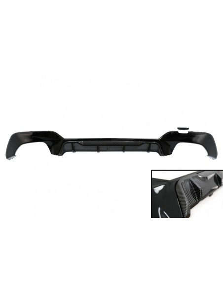 Paraurti posteriore Valance diffusore per BMW Serie 3 G G28 Berlina G21 Touring (19-up) M340i M Look con inserto in carbonio.