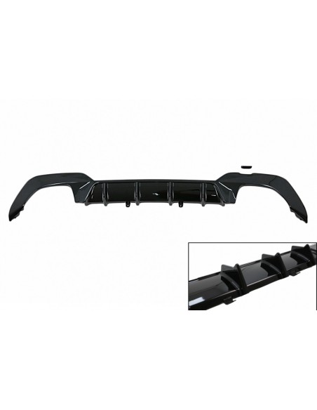 Paraurti posteriore Valance diffusore per BMW Serie 3 G G28 Berlina G21 Touring (19-up) in design M340i M Look in nero.
