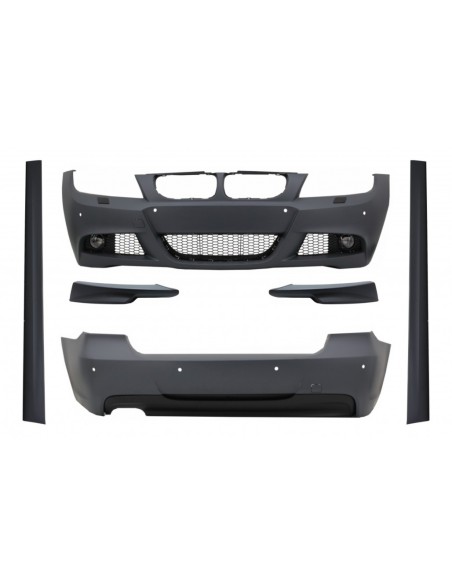 Corredo per BMW 3 serie E90 LCI Limousine (08-11) in M-Technik Design con paraurti anteriore Splitter Spoiler.