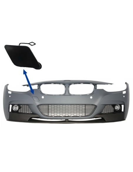 Gancio di traino copertura paraurti anteriore per BMW Serie 3 F30 F31 Sedan Touring (11-up) in design M-tech.
