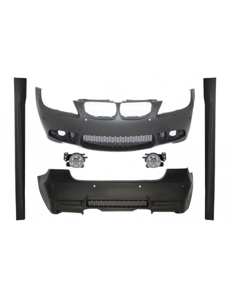 Corredo completo per BMW Serie 3 E90 LCI Facelift 08-11 in design M3 con PDC e luci fendinebbia