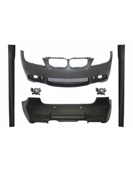 Corredo completo per BMW Serie 3 E90 LCI Facelift 08-11 in design M3 con PDC e luci fendinebbia