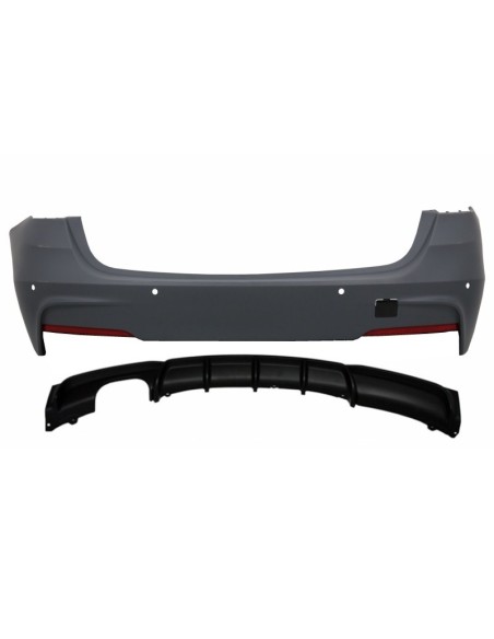 Paraurti posteriore per BMW F31 3 Serie Touring Non LCI e LCI (11-18) con scarico singolo doppio.