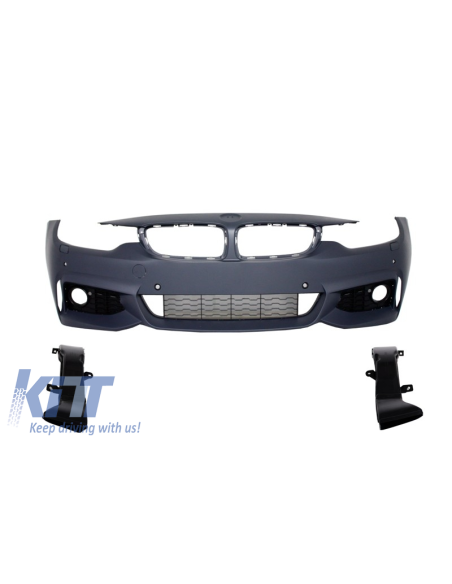Kit completo per BMW Serie 4 F32 F33 (13-19) in design M4 per Coupé e Cabrio con scarico M-Power nero