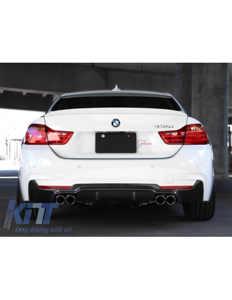 Kit completo per BMW Serie 4 F32 F33 (13-19) in design M4 per Coupé e Cabrio con scarico M-Power nero