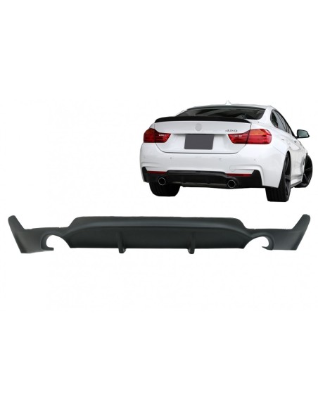 Paraurti posteriore diffusore Twin singola uscita per BMW 4 serie F32 F33 F36 (13-) Coupé Cabrio.
