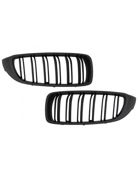 Rene griglie centrali BMW 4 serie F32 F33 F36 (13-03.19) doppia striscia M Design Carbonio