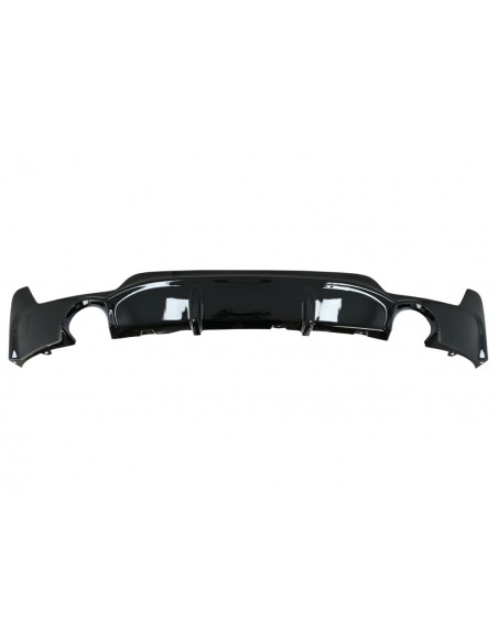 Paraurti posteriore Diffusore BMW F32 F33 F36 (13-) Coupé Cabrio 4 Serie Uscita Singola Piano Nero