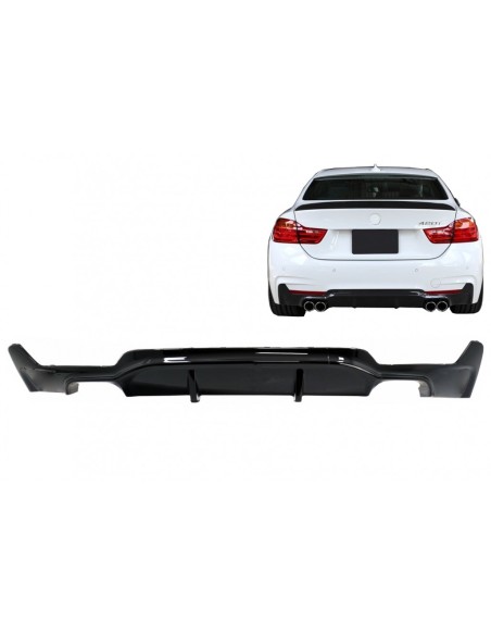 Paraurti posteriore Diffusore BMW F32 F33 F36 (13-) Coupé Cabrio 4 Serie Piano Nero