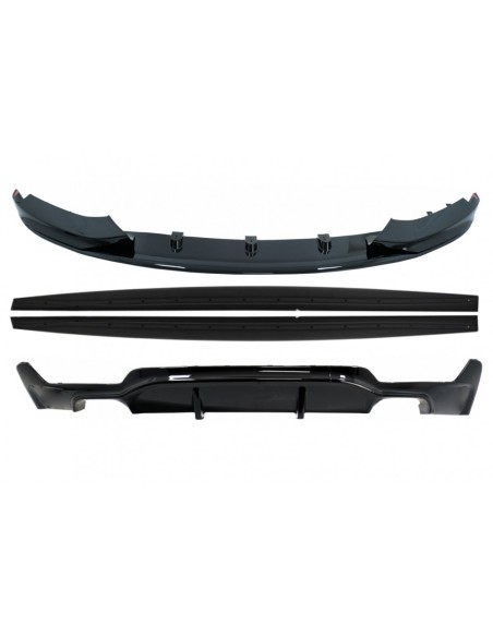 Paraurti anteriore BMW 4 serie F32 F33 F36 Coupé Cabrio Grand Coupe (13-19) w/ laterali gonne estensioni labbro