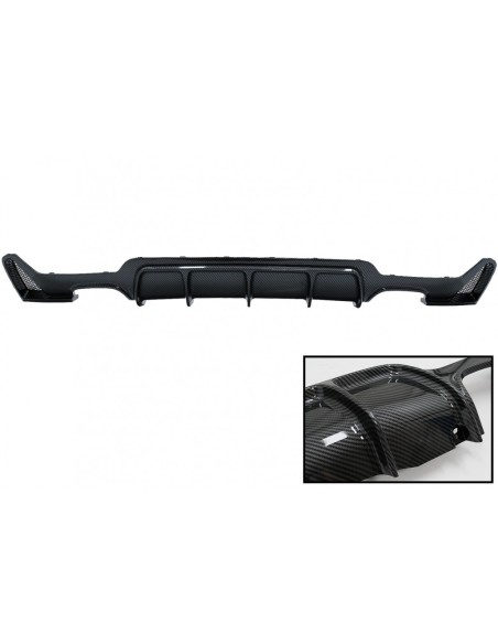 Diffusore posteriore paraurti BMW 4 serie F32 F33 F36 (13-19) rivestimento film carbonio