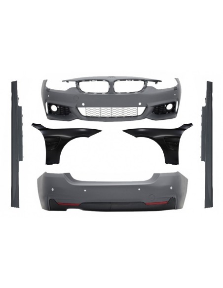 Kit completo per BMW Serie 4 F32/F33 (dal 2013 in poi) con parafanghi anteriori Sport Design per Coupé e Cabrio