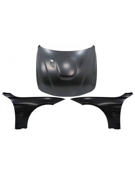 Cofano del cofano w/ parafanghi anteriori neri per BMW 4 serie F32 F33 F36 (13-17) M3 M4 GTS Look