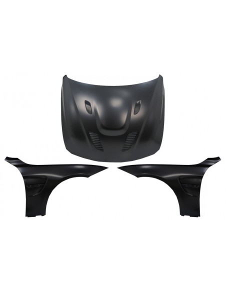 Cofano del cofano w/ parafanghi anteriori neri per BMW 4 serie F32 F33 F36 (11-19) M4 GTS Look