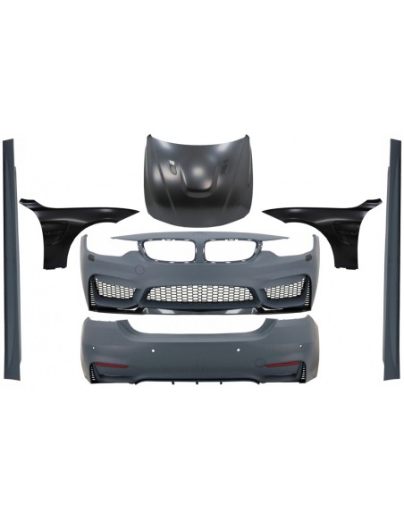 Kit completo per BMW Serie 4 F32/F33 (2013-2017) in design M4 con parafanghi anteriori e cofano del bagagliaio