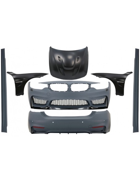Kit completo per BMW Serie 4 F32/F33 (2013-febbraio 2017) in design M4 con cofano del bagagliaio e parafanghi anteriori