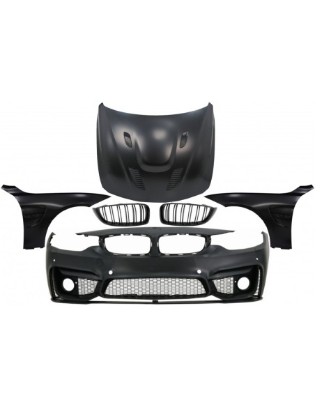 Paraurti anteriore w/ Griglie e parafanghi anteriori e cofano per BMW 4 Serie F32 Coupé F33 Convertible F36 Gran Coupe