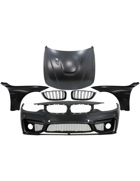 Paraurti anteriore w/ Griglie e parafanghi anteriori e cofano per BMW 4 Serie F32 Coupé F33 Convertible F36 Gran Coupe