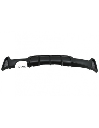 Paraurti posteriore diffusore per BMW 4 serie F32 F33 F36 (13-19) Coupé Cabrio M Design sinistra doppia uscita nero