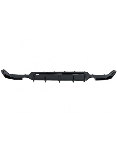 Paraurti posteriore Diffusore per BMW 4 serie F32 F33 F36 (13-19) Coupé Cabrio M Design Twin Single Outlet Piano Nero