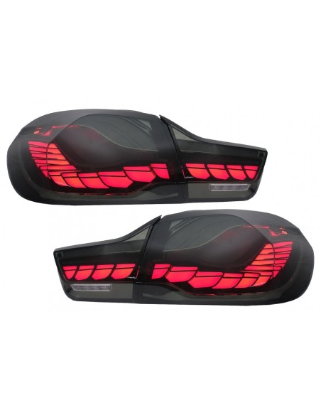 Fanali posteriori OLED per BMW 4 serie F32 F33 F36 M4 F82 F83 (13-03.19) Fumo rosso w/ Luce di svolta sequenziale
