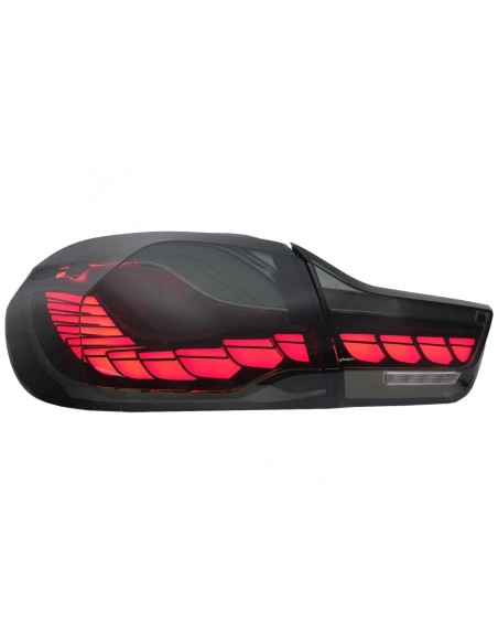 Fanali posteriori OLED per BMW 4 serie F32 F33 F36 M4 F82 F83 (13-03.19) Fumo rosso w/ Luce di svolta sequenziale
