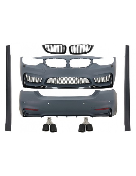 Kit per BMW 4 Serie F36 Gran Coupe (13-03.19) M4 Look w/ Griglie e punte di scarico Carbonio