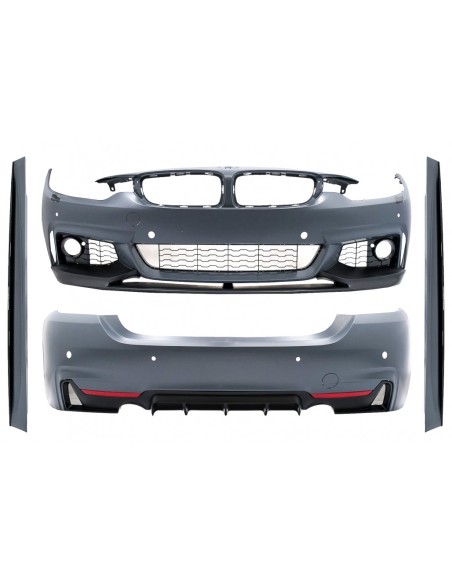 Kit completo per BMW Serie 4 F36 Gran Coupé (2013-2019) con doppia uscita di scarico nera